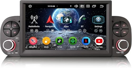 8-Core Android 16 4GB+64GB Autoradio Bluetooth GPS per Fiat Panda 2013-2020 | 7 pollici IPS Schermo tattile Supporto GPS Navigatore Wireless CarPlay Android Auto Radio WiFi 4G DAB+ DSP Canbus OBD2 FM SWC