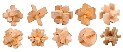 Toyvian Luban Schloss Holzspielzeug für Kinder und Erwachsene Denkspiel aus Holz Iq Puzzle Kreatives Entspannungsspiel für Zuhause und Partys