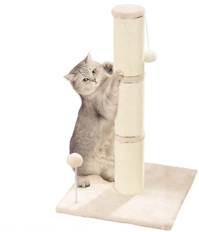 Marchul Árbol rascador para gatos, árbol rascador para gatos grandes con bola colgante y base ancha, juguete para gatos adultos para gatos de interior, árbol rascador con cuerda de sisal y forro de