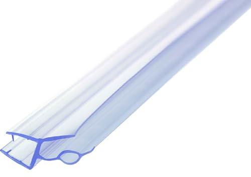 Balterley Bath Shower Screen Seal Strip, Straight Shower Seal Strip for 4-6mm Glass Door, Transparent Bathroom 6mm Glass Door Seals, Replacement Seals for Bottom Bathroom Doors - 30 x 8mm (Clear)