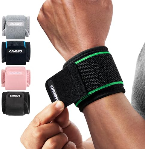 CAMBIVO Handgelenk Bandagen Krafttraining, 2 Stück Verstellbare Handgelenkstütze Sport, Wrist Wrap für Fitness, Gym, Sportschutz, Alltag