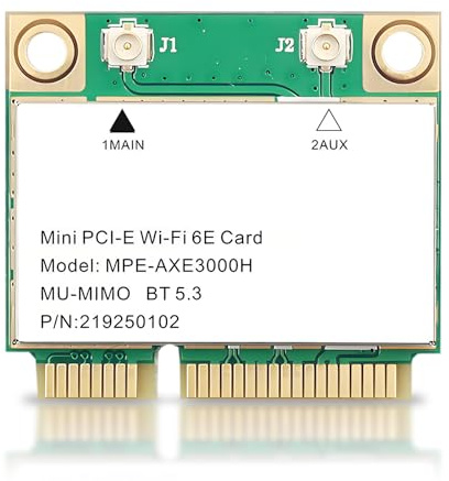 WiFi 6E WLAN Karte PCIe Tri-Band Drahtlose Netzwerkkarte für PC Laptops | AX200HMW 5374 Mbit/s WiFi Karte, Tri-Band 2.4GHz 5GHz 6GHz Unterstützung, Only for PC Laptops WIN10 (64bit)