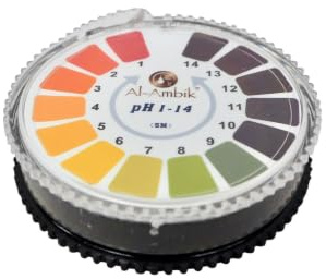 Al-Ambik® pH Indikatorpapier auf Rolle I 5 Meter pH Teststreifen I pH-Tester mit Messbereich pH 1-14 I Universal pH-Wert Messer für Wasser & Alkohol I Hochwertiges Lackmuspapier mit Farbskala