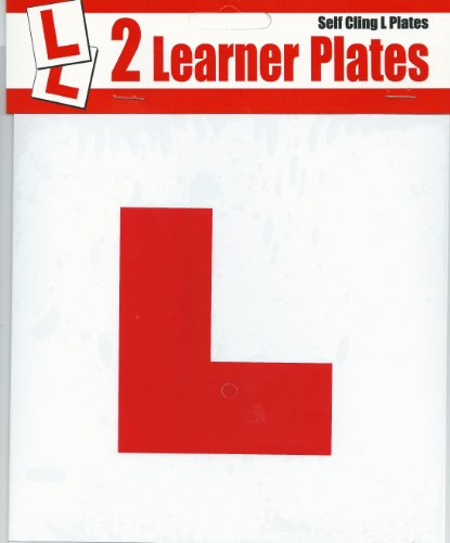 Safety 612 C396 EA Vinyl L Plates Self Cling 2s, red