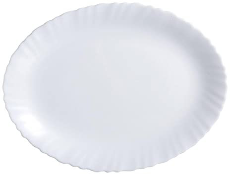 Luminarc Fuente Oval 33 CM FESTON NR Lum, Vidrio, Blanco