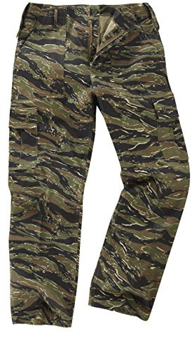 Army and Outdoors 6 Pocket Camouflage Combat Cargo Trousers - Tiger Stripe (34)
