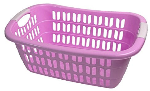 Wäschekorb Wäschewanne Plastik Kunststoff Korb Griffen (Rosa)