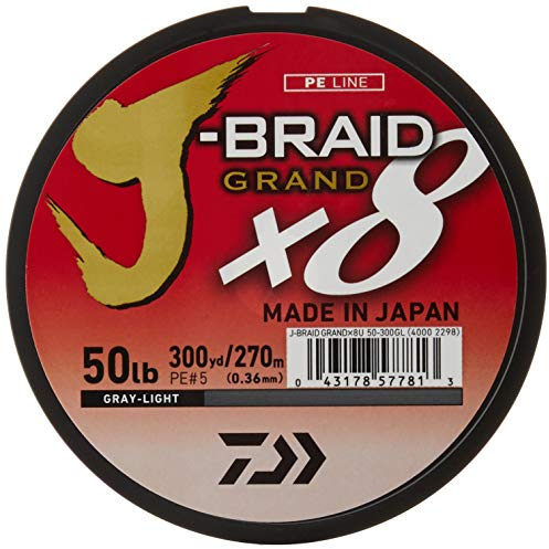 Daiwa J-Braid, runde geflochtene Schnur, 8 Stränge, 300 m