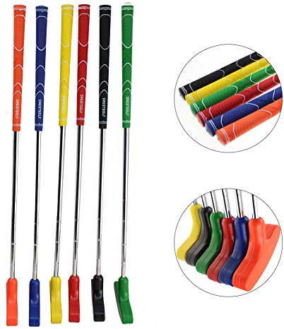 Crestgolf 6pcs Two Way Junior Golf Putter Kids Putter Both Left and Right Handed Easily Use 5 Sizes for Ages 3-5 6-8 9-12 13-15 Adult (25 inch)