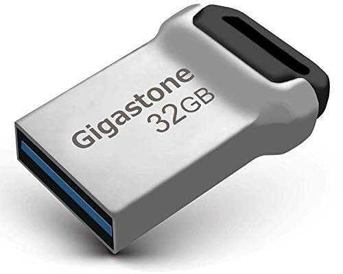 GIGASTONE 32Go Clé USB Nano Flash, Z90 USB 3.2 Gen 1, 100Mo/s Ultra Rapide, Design Métallique, Mini, Stockage et Sauvegarde pour PC/Mac/TV/Voiture, USB 2.0/3.0/3.1 Compatible