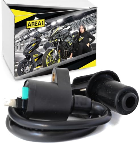 Area1 univeral Motorroller und Motorrad Zündkerzenstecker und Zündspule mit 2 Pin Anschluss
