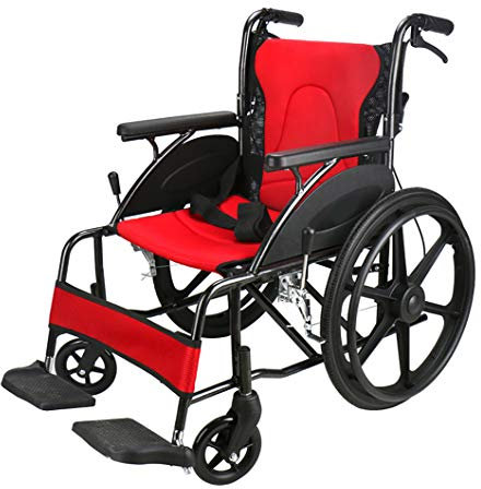 SYTH Rollstuhl Faltrollstuhl Transportrollstühle aus Aluminium,bequemem Leichtgewichtrollstuhl,einfach zu bedienen, für ältere, behinderte und Schwangere Frauen