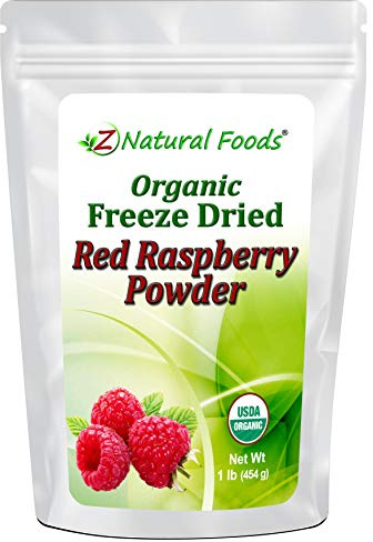 Organic Red Raspberry Powder - Freeze Dried Fruit Powder For Smoothie, Drinks, Baking Recipes - Powdered Berry Superfood - Unsweetened, Raw, Non GMO, Vegan, Gluten Free - 1 lb