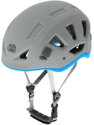 Kong. Leef. Casco da arrampicata e alpinismo. Ultra Leggero 230 grammi. Casco di Sicurezza con Imbottitura interna. Omologato CE EN 12492. Taglia Unica. Regolabile 54-61cm. Colore Grigio