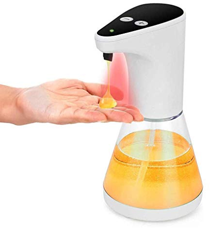 MRWJ Dispenser di disinfettante, Dispenser di Sapone Automatico, Dispenser di lozione per sensori touchless per Cucina Bagno Dispenser di Sapone da banco Shampoo disinfettante 500 ml