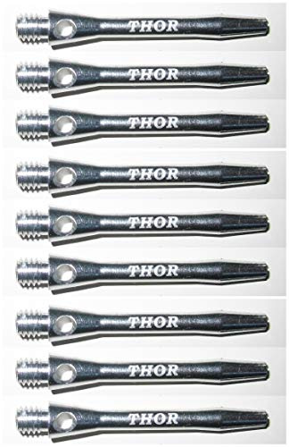 Thor-Darts ®™ Laser Etched Aluminiumschäfte 35mm Short / 47mm medium schwarz/blau/Silber Dart Alu Shafts with Laser Engraved Thor-Logo