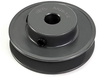 QWORK AK2812 Single Groove V-Belt Pulley, 2.85 OD 1/2 Bore V-Belt Sheave, A Belt Section, Cast Iron,for V-Belt