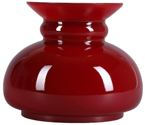 Petroleumglas Lampenglas Ø 100mm Ersatzglas Vestaschirm Glasschirm Opalglas Leuchtenglas für Petroleumlampe Rot