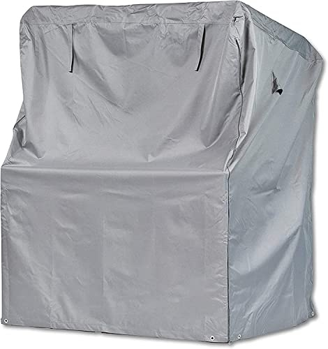 Mehr Garten Strandkorb Schutzhülle 137x100x165/140 cm, 600D Oxford | wasserdicht, UV-beständig, reißfest und winterfest – robuste Gartenmöbel Abdeckung mit Kordelzug für sicheren Halt