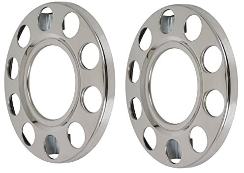 Hansen Styling Parts 2 Stück Radbolzenabdeckung 22,5 Zoll offen aus Edelstahl passend für LKW Stahlfelgen 22,5 mit LK 10x335mm