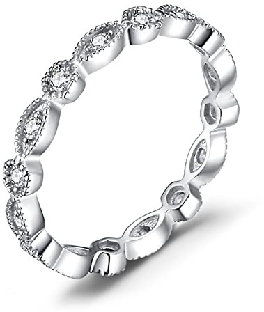 JewelryPalace 3 Ewigkeitsband, stapelbar, Zirkonia, Damenring, Silber 925, Marquise, Verlobungsring, Damen, vergoldet, Gelbgold, Roségold, Unendlichkeitssymbol, Ehering, Damenschmuck