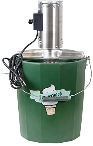 Immergood - 6 qt. PREMIUM Electric Ice Cream Maker - Stainless Steel - Leakproof Tub