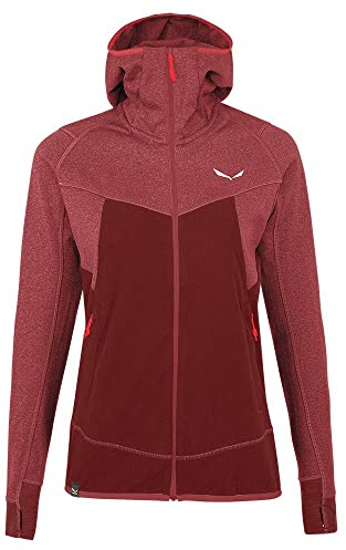 Salewa Damen Puez Hybrid Polarlite Hooded Fleece Women Jacke, SYRAH MELANGE, 38 EU