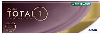 Dailies Total1 for Astigmatism Tageslinsen weich | 30 Stück | BC 8.6 mm | DIA 14.5 mm | CYL 1.25 | ACHSE 30 | -01.25 Dioptrien