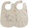 Done by Deer Lätzchen mit Klettverschluss 2 Pack Lalee Sand - Weiche wasserdichte Baby Bibs mit praktische auffangschale – OEKO-TEX® zertifiziert Lätzchenset - 100% Polyester/PU Beschichtung