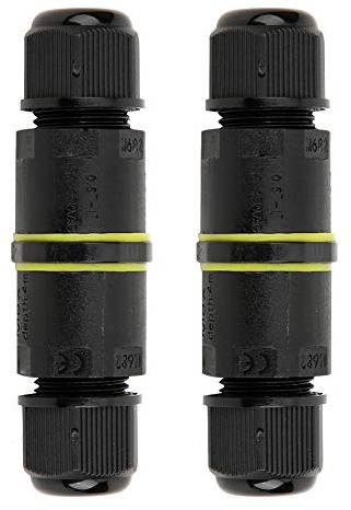 Outdoor Electrical Cable Wire Junction Box, IP68 Waterproof Underground Industrial Connector Accessory Box Crimp Connectors TUV Certification Suitable for Repair and Extend Power Cables 2PCS