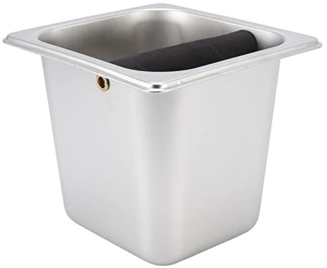 Stainless Steel Coffee Knock Box with Rubber Rod Space Saving Easy to Use Widely Used Practical Coffee Accessories