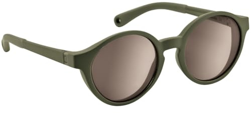 BÉABA, Occhiali da sole per bambini 2-4 anni, 100% protezione UV - CAT 3, protezione laterale, comfort ottimale, aste regolabili a 360°, Merry, Khaki