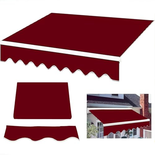 Tela para Toldos Exterior por Metros,Tela De Repuesto para Toldo De Patio Retráctil,Tela De Repuesto para Toldo,Tela para Toldo Exterior,Repuesto Tela Toldo,280g Resistente Al Agua Poliéster Lona (Si