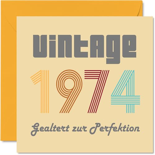 Stuff4 52. Geburtstagskarten für Männer und Frauen | Vintage 1974 Gealtert zur Perfektion