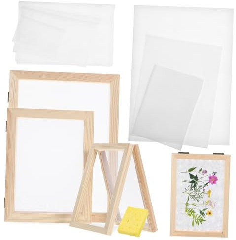 DIYEAH 1 Satz Papierholzrahmen Schimmel Und Deckle Netz Zur Papierherstellung Bastelrahmen Papierherstellungsset Für Kinder Hausgemachter Papierschirm Form Für Die Papierherstellung