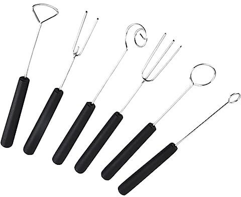 SHOWERORO Lot de 6 fourchettes à mélanger en Acier Inoxydable pour décoration de Desserts et Bonbons métal de qualité Alimentaire Facile à Utiliser et Confortable