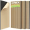 TONOR Lot de 4 Panneau Acoustique en Placage de Bois, 120x60x1,9 cm, Dalle Murale Autocollante, Absorption de L'écho, Mousse Décoratif en 3D, Panneaux Insonorisants pour le Salon, le Bureau, Chêne