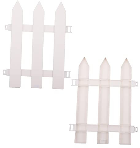 BESPORTBLE 2 Pièces la barrière clôture paysagère Bordure de Plantes parterres de Fleurs Mini-clôture Grillage Jardin clôture Jardin Bordure de Jardin en Plastique Bordures Blanches de Jardin