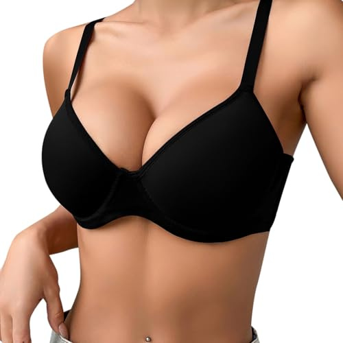Generisch BH Damen mit Bügel Super Push Up Tshirt BH für Kleine Brüste Extrem Gepolstert Maximizer Balconette Große Größen Underwired Bra
