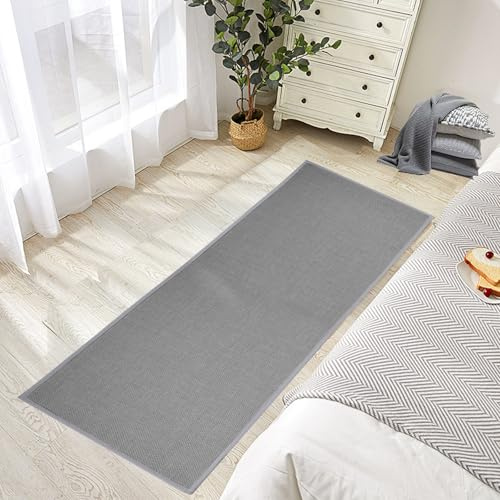 Yoedge Küchenteppich - 43.5x180cm Küchenläufer Rutschschutzmatte, Küchenteppich Waschbar rutschfest, Küchenläufer Waschbar Schmutzfangmatte, Küche/Terrasse/Wohnzimmer/Flur(Hellgrau)