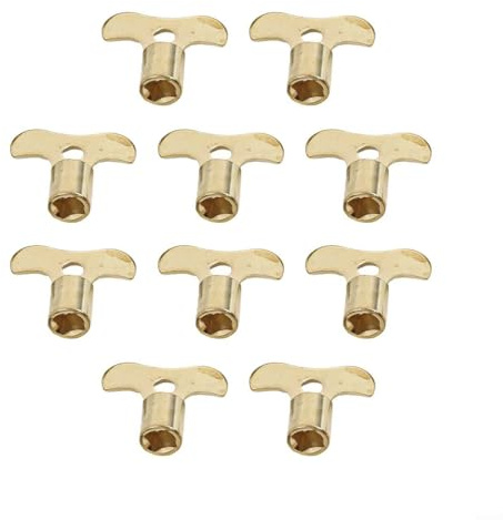 Gdfnmogo Set di chiavi per rubinetto da 7 mm in ottone placcato, per rubinetti da giardino all'aperto, chiavi quadrate resistenti, controllo sicuro degli accessi per irrigazione in giardino