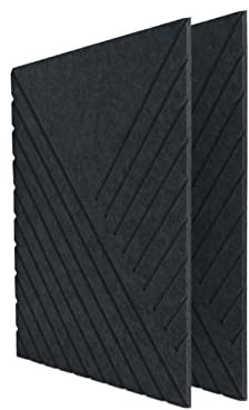 Lot de 10 grands panneaux acoustiques en mousse acoustique haute densité auto-adhésifs pour home cinéma, studio d'enregistrement et solutions de réduction du bruit (127 x 127 x 0,3 cm)