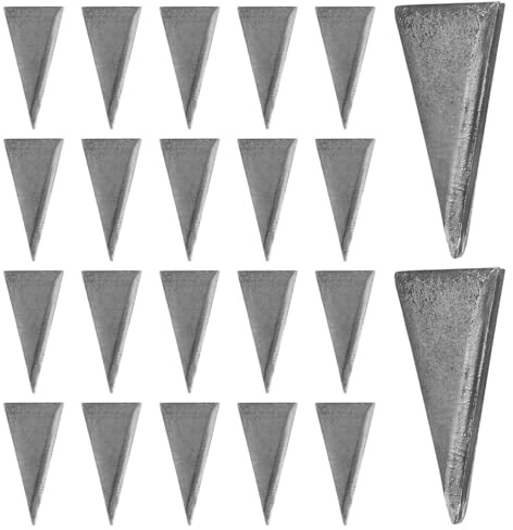 Toddmomy Cales De Fixation De Hache En Acier Au Carbone 20 Pièces Outil De Réparation Avec Clous De Renfort Pour Manche De Marteau Coin Triangulaire Compact Pour Bricolage Et Entretien
