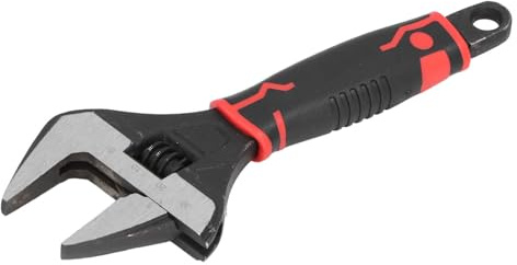 Chiave Regolabile 6 Pollici CR V in Acciaio con Ganascia Larga Apertura 35 Mm per Officina di Garage Domestico con Scala Precisa