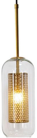 Lámpara Colgante de Montaje Empotrado con Fuente de luz E14, lámpara de Techo de una Sola Cabeza, lámpara Colgante de Vidrio de Estilo Minimalista nórdico, lámparas Decorativas para Sala de Estar,