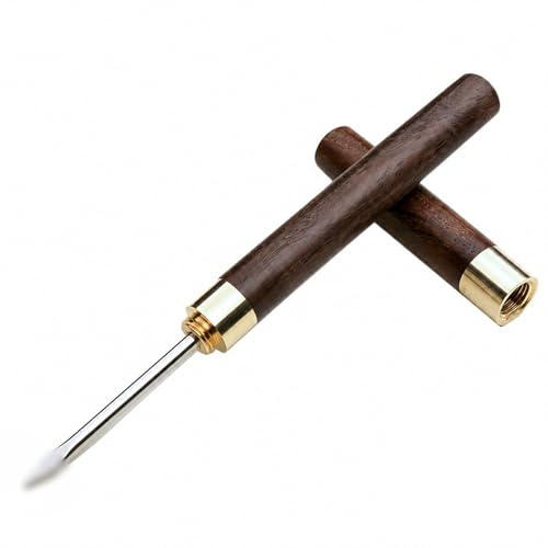 Stainless Steel Ice Pick with Wooden Handle and Safety Cover, Ice Crusher Tool for Cocktails, Whisky, Barware, Puerh Tea Breaker Gadget for Kitchen Bars Restaurant 1 Pc