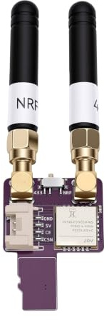 Garsent Dubbelbands RF-Modul, CC1101 NRF24L01 2 i 1 Trådlös Modul | Sub-1GHz & 2,4GHz RF-kort, standard SPI-gränssnitt, Passar för M5Stack CardPuter