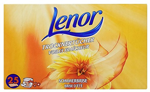 Lenor Trocknertücher Sommerbrise, 5er Pack (5 x 25 Stück)