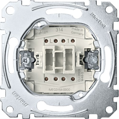 Merten MEG3154-0000 Taster-Eins. mit separatem Meldekontakt, Schließer 1-polig, 10 A, AC 250 V, StK
