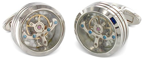 TEROON Prestige Manschettenknöpfe Uhrwerk Tourbillon